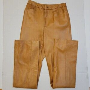 Linda Allard Ellen Tracy Leather Size 2 Women Lined Pants